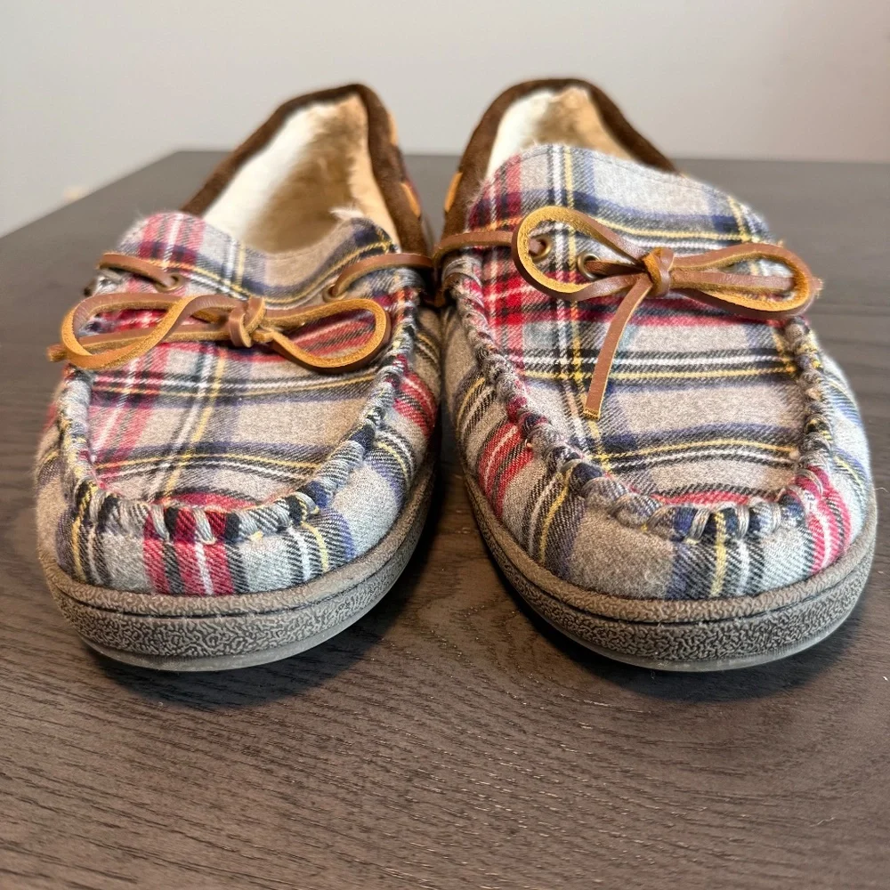 Brooks Brothers Men’s Moccasin Slip On Fleece Lined Plaid Size 11 M‎